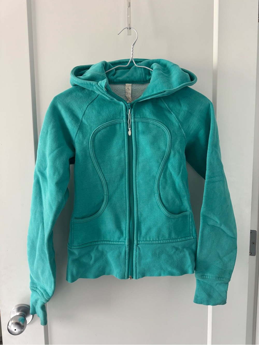 Lululemon Teal Scuba Zip-up Hoodie Size 2 Fleece Lined